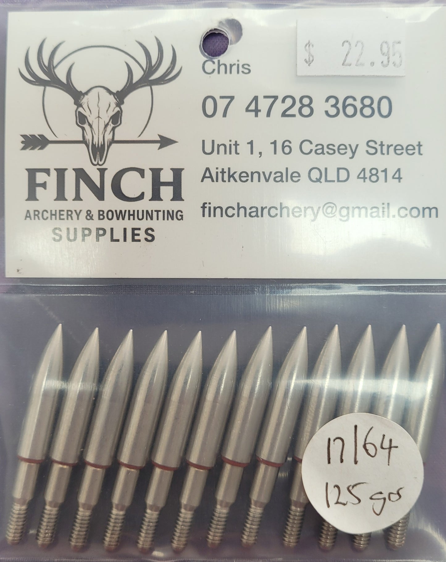Finch screw in feild tips- 17/64