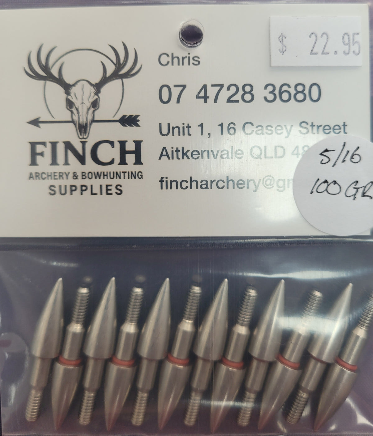 Finch screw in feild tips-5/16.