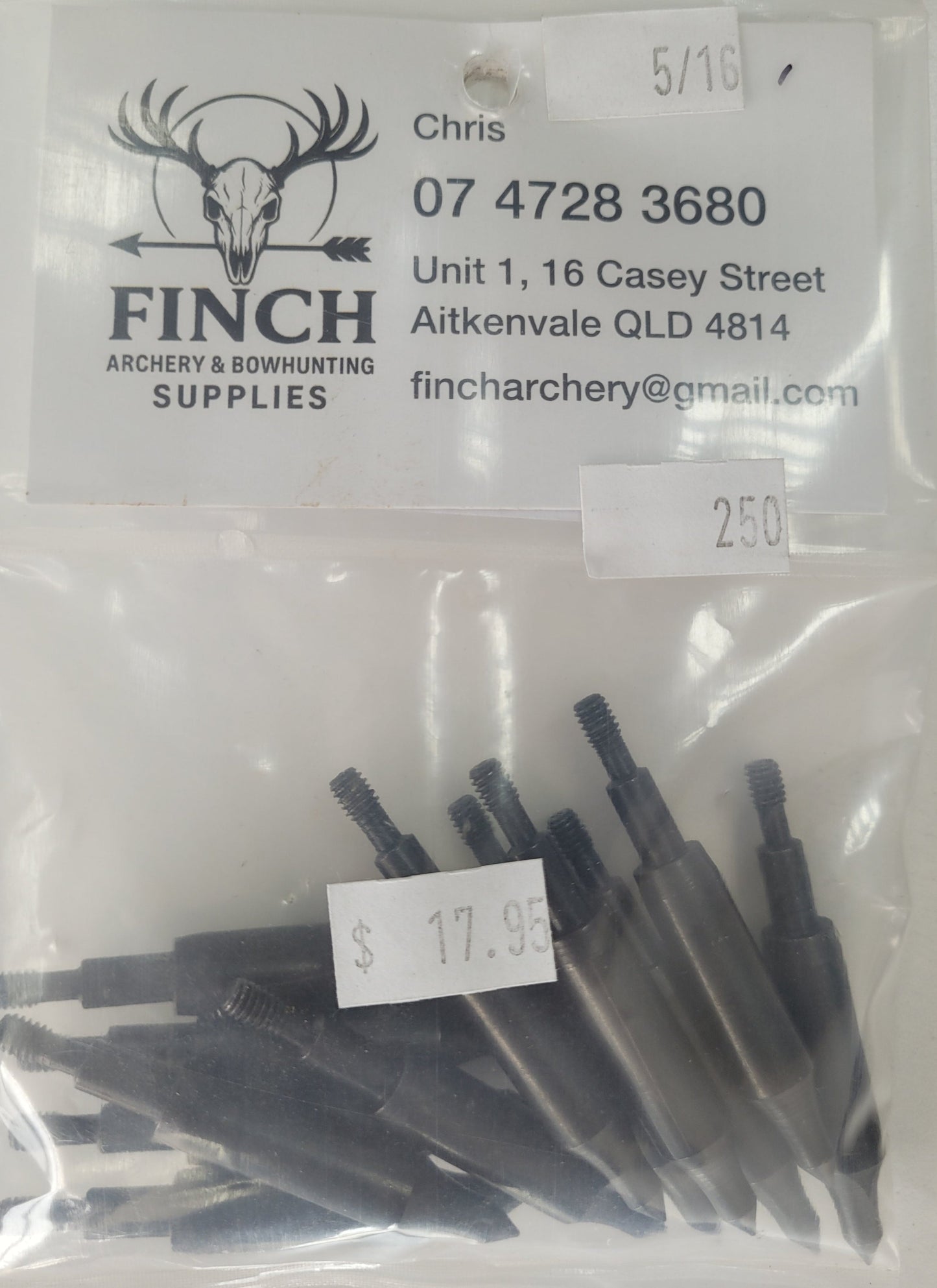 Saunders screw in feild tips -5/16.