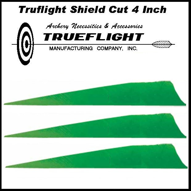 Truflight 4 inch Shield Feathers 25pk