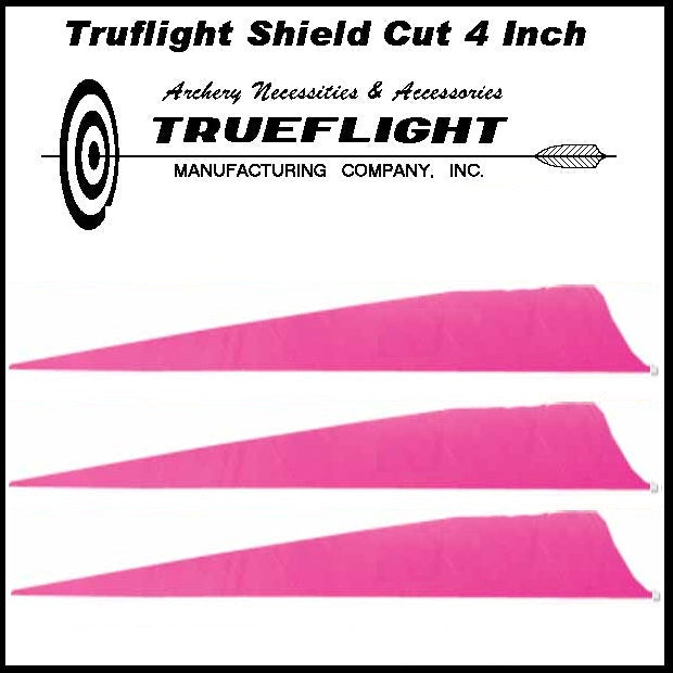 Truflight 4 inch Shield Feathers 25pk