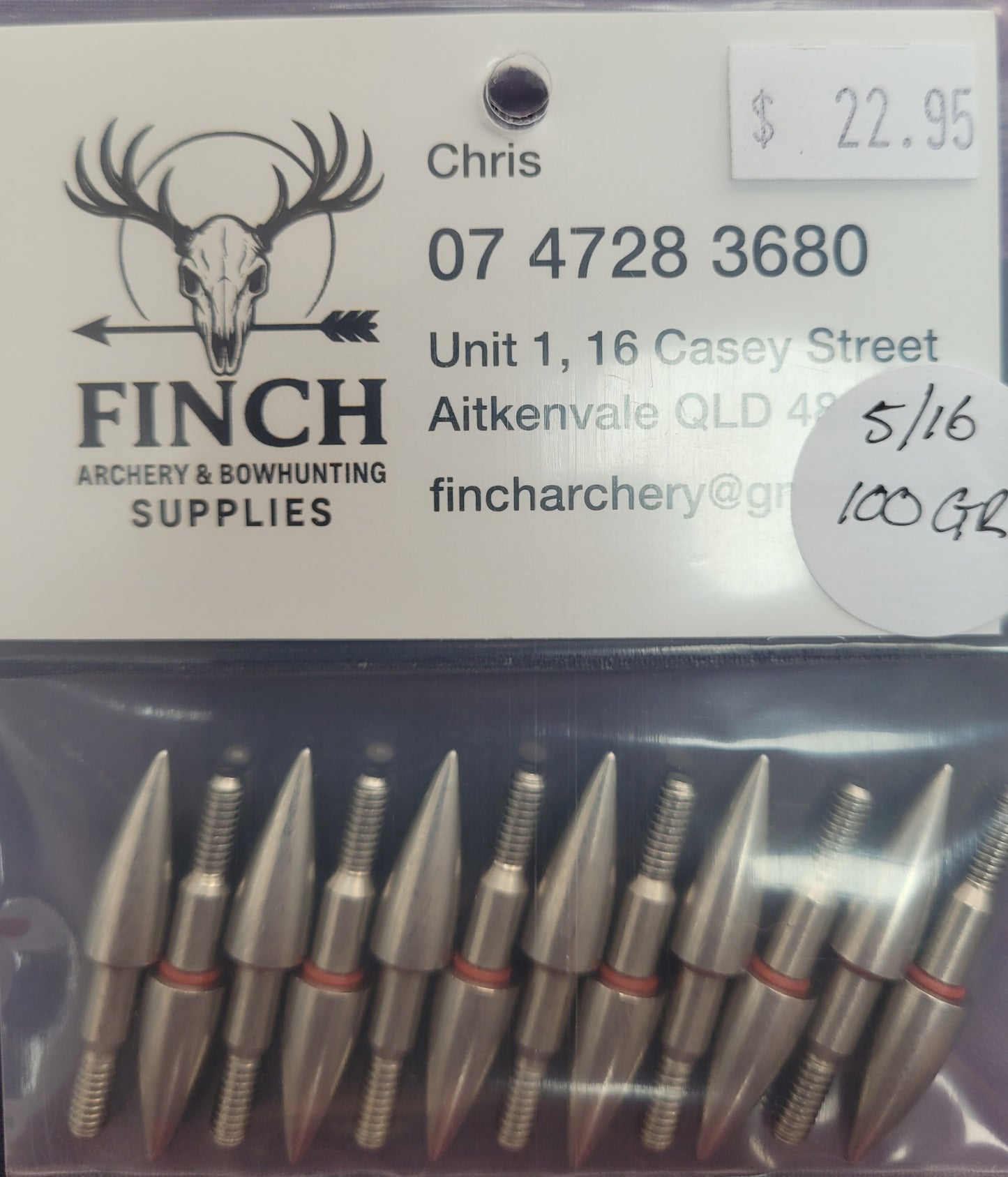Finch screw in feild tips-5/16.