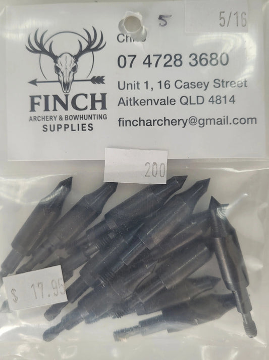 Saunders screw in feild tips -5/16.