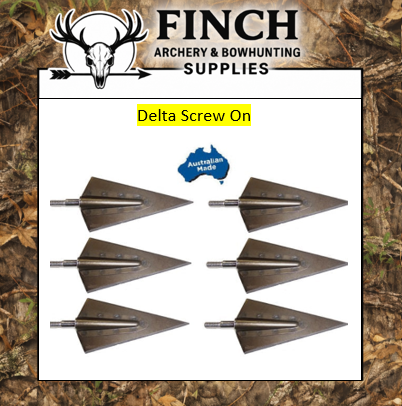 Tusker Delta Screw on Broadheads 6 pack 195 grains