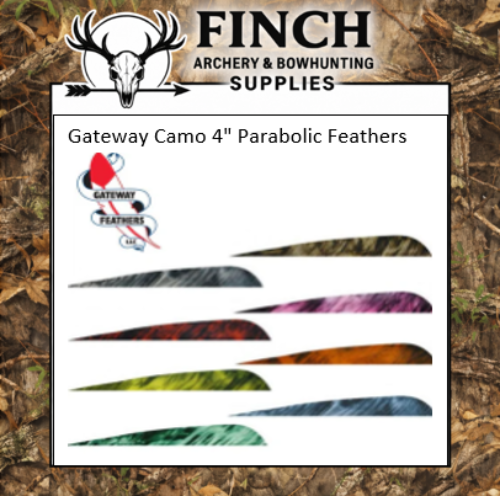 Gateway Camo 4" Parabolic Feathers 25pk