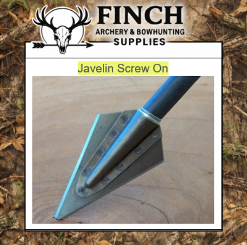 Tusker Javelin 150g broadhead screw on six pack