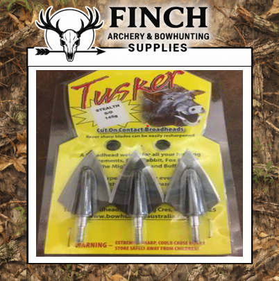 Tusker Stealth Broadheads 145grn 3 Razor Sharp