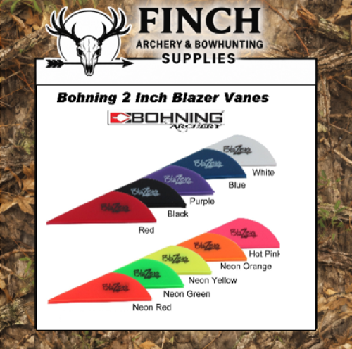 Bohning 2 inch Blazer Vanes 12 Pack